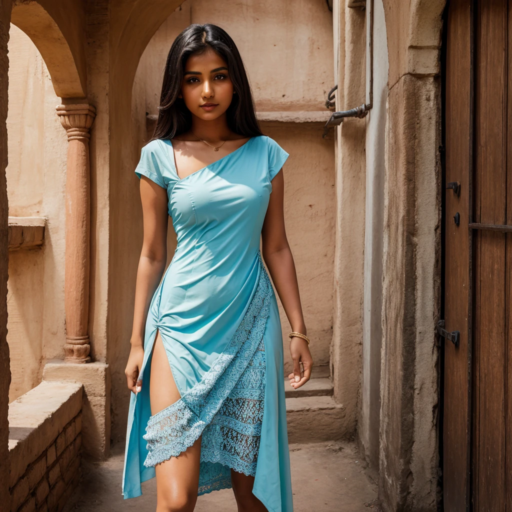 Bodycone dress wearing indian girl