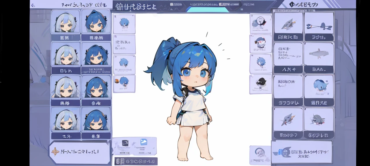 Blue haired girl