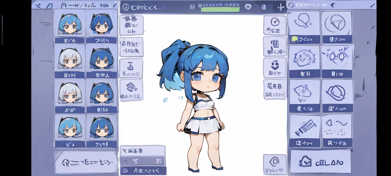 Blue haired girl