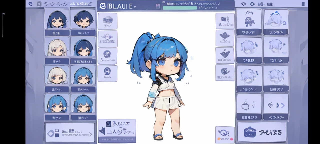Blue haired girl