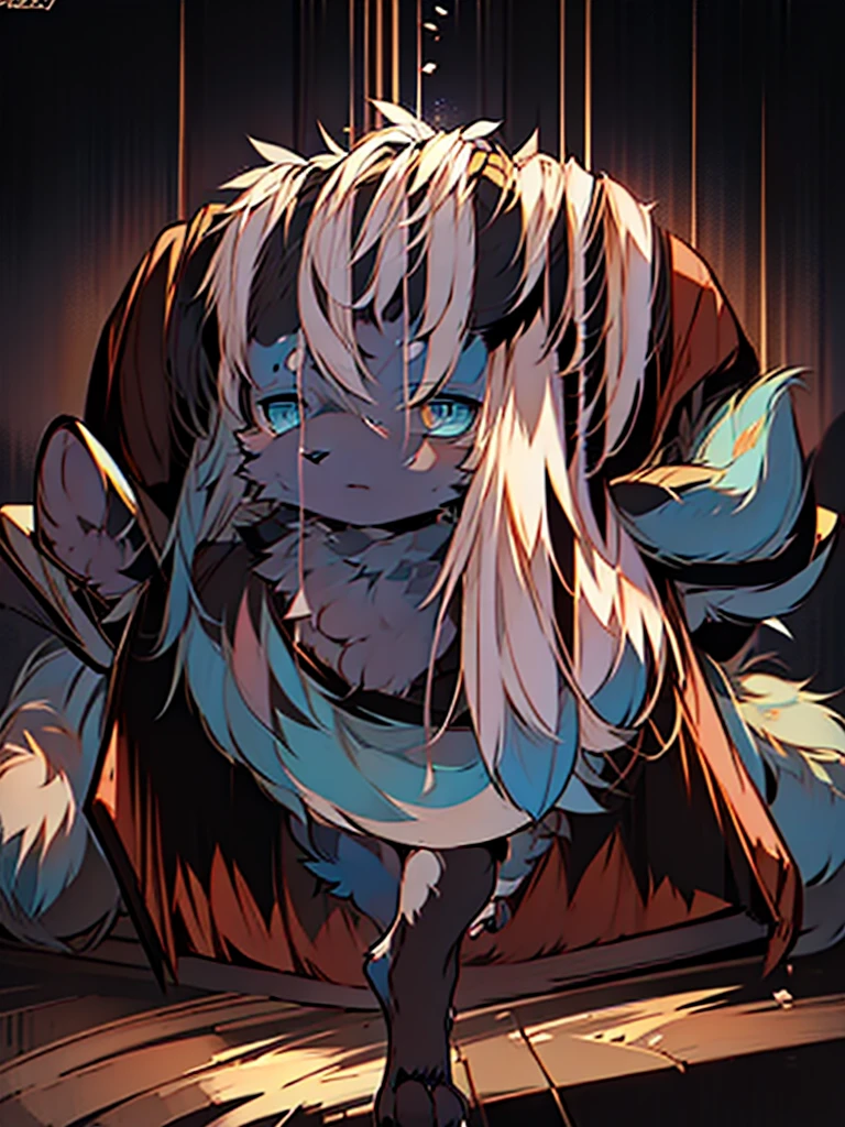 Anime style fox with blue eyes and black tail, Folsen Art, Very, Very Very Beautiful Furry Art, Furry Art!, Delicatessen Committee, High Definition Committee, Fursona Furry Art Committee, Folsen !!, Folsen Committee, Professional furry digital art