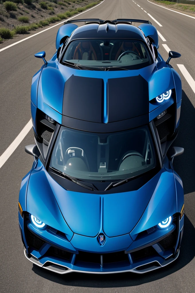 Un Transformers si fuera un buggati chiron
