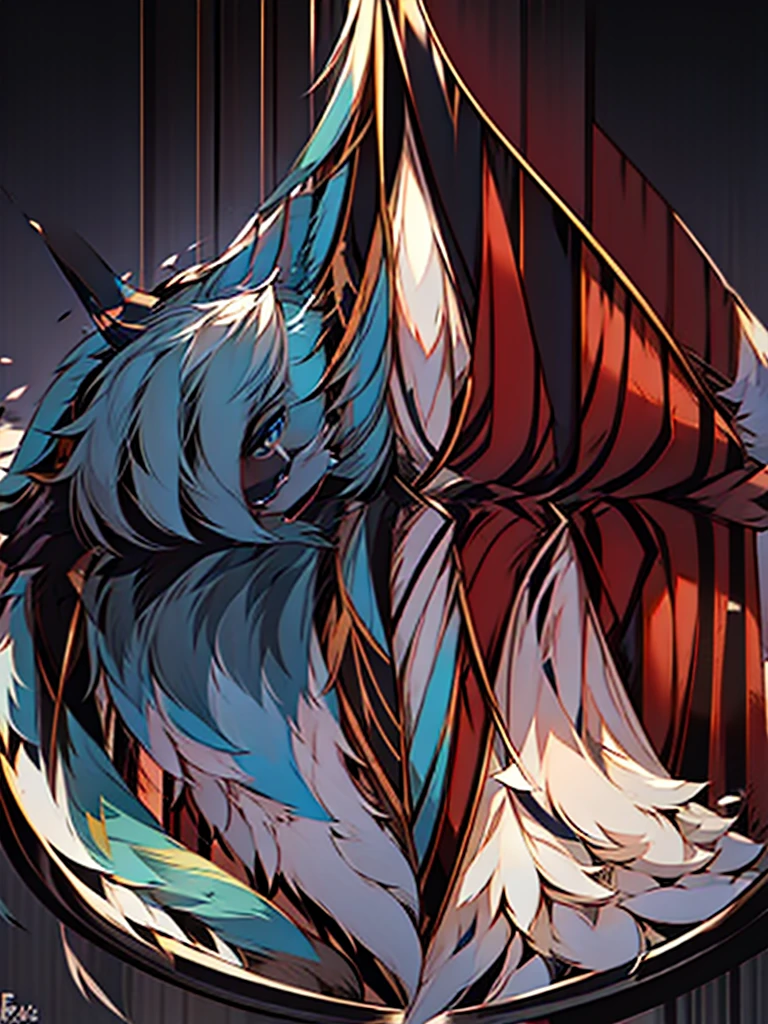 Anime style fox with blue eyes and black tail, Folsen Art, Very, Very Very Beautiful Furry Art, Furry Art!, Delicatessen Committee, High Definition Committee, Fursona Furry Art Committee, Folsen !!, Folsen Committee, Professional furry digital art, One, high quality