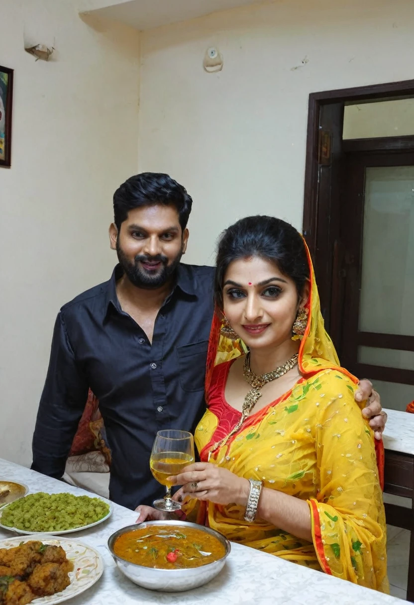 indian bhabhi dinner with husband
