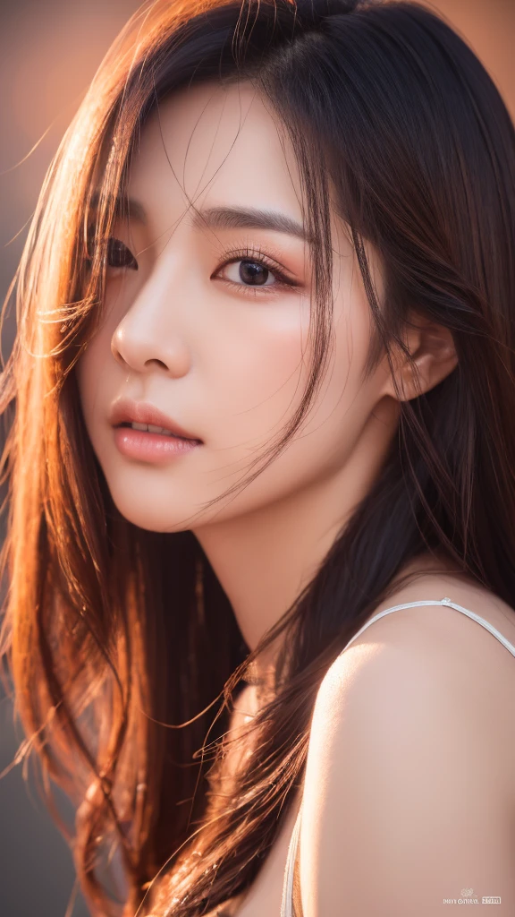 a beautiful korean woman,beautiful detailed eyes,beautiful detailed lips,extremely detailed eyes and face,longeyelashes,elegant korean fashion,award winning,best quality,highres,8k,16k,retina,masterpiece,accurate,anatomically correct,super detail,high details,high quality,photorealistic,cinematic lighting,warm color palette,detailed skin texture,flowing hair,dramatic pose,mysterious expression