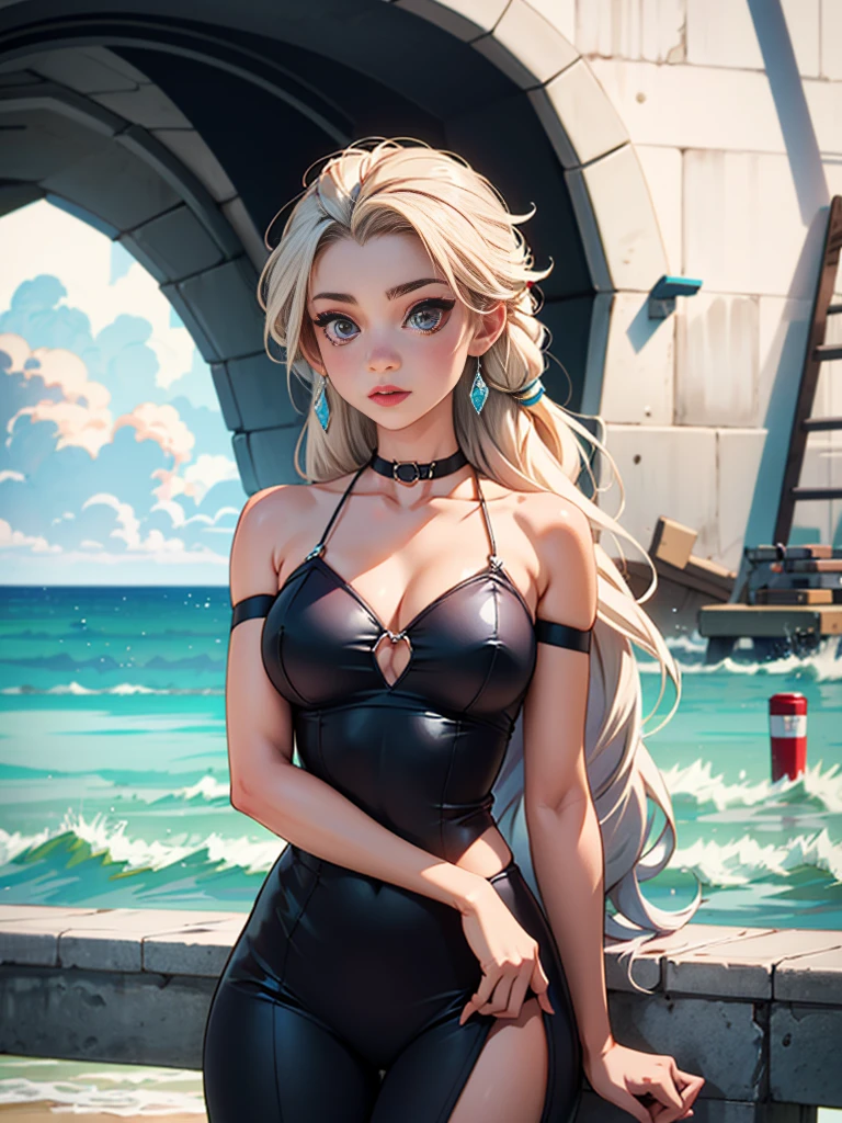 Melancholy lighting, Take it easy, calm, shine, masterpiece, best quality, 1 girl, (JinxLol: 1.2), (ultra photorealistic: 1.3), (masterpiece: 1.4), best quality, ((realistic)), high quality, Ultra Detailed, ((real image)), ((realistic skin)), ((realistic face)), (illustration: 1.05), (beautiful: 1.05), (beautiful detailed eyes: 1.05), (cinematic light: 1.1), full body, accurate proportions, 25-year old girl, CURVY up model (wearing sexy mini black dress :1.7), (exposing big boobs:1.8), (inside a yacht :1.8), waves, BLOND hair fluttering in the wind, long legs, slightly open feet, butt, blushing, shyness, clavicle, abs, double texture, beautiful and delicate face, fair skin, real skin, (face detail), couples, super high res, 8k, parameters Best quality, masterpiece, super high res, (Realistic 2.0), more details, detailed skin, wide smile, white teeth, VOLUMINOUS GINGER BLONDIE hair, perfect and well-drawn eyes, girlfriend, cute, pretty, studio illumination, (((PERFECT EVEN EYES:1.2)))