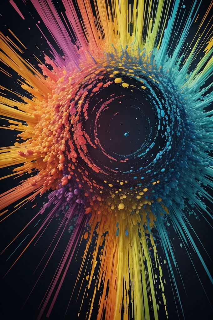 Create an ultra-realistic abstract art piece that features a dynamic interplay of vibrant colors and geometric shapes. The composition should be visually striking, with bold hues such as electric blues, fiery reds, bright yellows, and deep purples dominating the canvas. The shapes should vary in form, including sharp triangles, fluid circles, and intricate polygons, all interacting in a harmonious yet energetic dance.

Incorporate layers of texture to add depth to the piece, with some areas appearing smooth and glossy while others have a rough, almost tactile feel. The use of light and shadow should create a sense of movement and dimension, making the shapes appear as if they are floating or intersecting in a three-dimensional space.

The background can be a gradient of colors, seamlessly blending from one hue to another, enhancing the sense of flow and continuity. Random splashes of paint and intricate patterns can be added to break the uniformity and introduce an element of surprise and chaos.

Overall, the artwork should evoke a sense of excitement and curiosity, drawing the viewer in to explore the complex interplay of colors and forms. The image should be highly detailed, capturing the nuances of each shape and the vibrancy of each color, making it a visually immersive experience. Create an ultra-realistic abstract art piece that features a dynamic interplay of vibrant colors and geometric shapes. The composition should be visually striking, with bold hues such as electric blues, fiery reds, bright yellows, and deep purples dominating the canvas. The shapes should vary in form, including sharp triangles, fluid circles, and intricate polygons, all interacting in a harmonious yet energetic dance.

Incorporate layers of texture to add depth to the piece, with some areas appearing smooth and glossy while others have a rough, almost tactile feel. The use of light and shadow should create a sense of movement and dimension, making the shapes appear as if they are floa