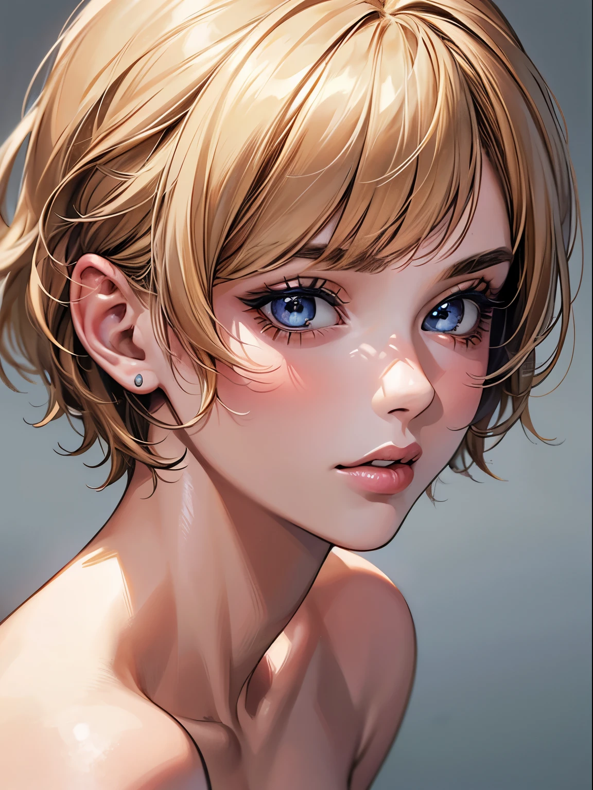 (8K, melhor qualidade, high resolution), (Masteristic, Realista, fotorreal), 1girls, breasts, female, female focus, female only, freckles, looking at viewer, solo, solo female, solo focus, tattoo, tattoos, ???????, ??????? female, video game, virtual photography