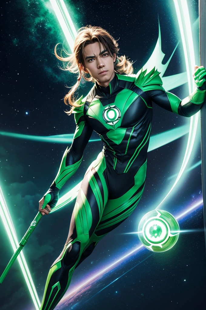 I created a fusion of Nova and Green Lantern 