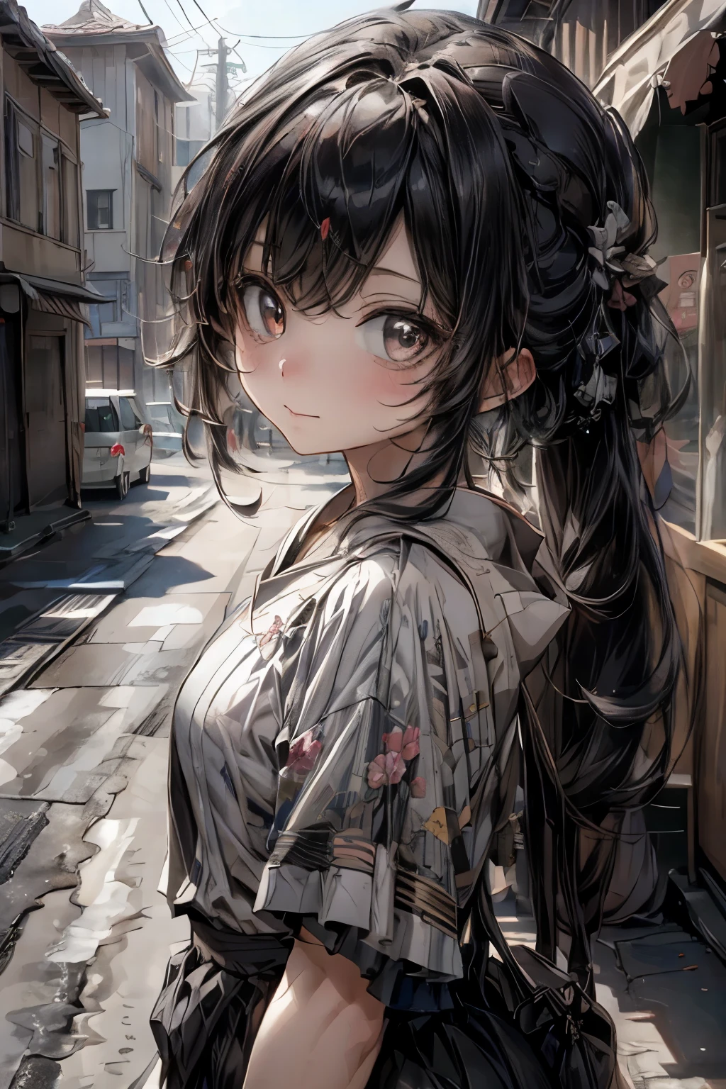 masterpiece, best quality, extremely detailed CG unity 8k wallpaper, 顔のクローズアップ, cute girl, morning, 