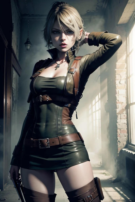 Ashley dressed as Leon from Resident Evil 4