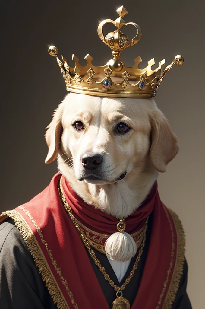 Dog with a crown PNG