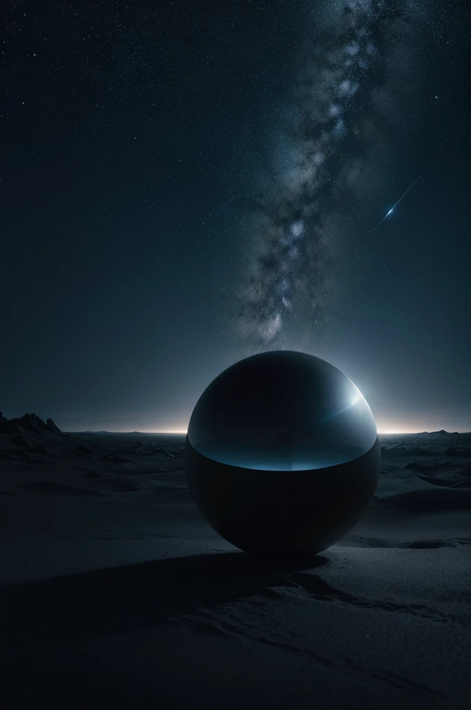 Create an ultra-realistic abstract art piece that evokes the feeling of solitude and emptiness, set in the vastness of space. The composition should be minimalist, using a limited color palette to emphasize the starkness and isolation. Predominantly use shades of deep black, dark blues, and subtle hints of white and gray to represent the void and the distant stars.
Incorporate a single, small, and dimly glowing object, such as a lone spaceship or an astronaut, to signify the solitary presence in the immense emptiness. This object should be placed off-center to convey a sense of disconnection and loneliness.
The background should be a gradient of dark colors, transitioning smoothly from black to dark blue, with scattered tiny white dots representing distant stars. Use light and shadow to create depth, making the space feel infinite and overwhelming.
Add subtle, faint textures to the background to enhance the sense of vastness, like barely visible nebulae or wisps of cosmic dust. The overall atmosphere should be cold and desolate, capturing the essence of solitude in the vast expanse of space.
Ensure the overall quality is photorealistic, capturing every intricate detail of the small glowing object and the expansive, empty space around it. Create an ultra-realistic abstract art piece that evokes the feeling of solitude and emptiness, set in the vastness of space. The composition should be minimalist, using a limited color palette to emphasize the starkness and isolation. Predominantly use shades of deep black, dark blues, and subtle hints of white and gray to represent the void and the distant stars.
Incorporate a single, small, and dimly glowing object, such as a lone spaceship or an astronaut, to signify the solitary presence in the immense emptiness. This object should be placed off-center to convey a sense of disconnection and loneliness.
The background should be a gradient of dark colors, transitioning smoothly from black to dark blue, with scattered tiny w