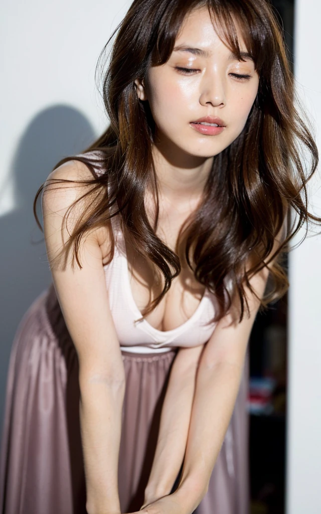 (nsfw:1.3),
(naked:1.3),
(barefoot:1.3),
(from the thigh up),
(brown medium length bangs),
(brown hair),
(bob medium length hair),
(middle_length waved hair),
(vertical roll medium length hair),
((Shaggy princess cut medium length tied at the back waved hair),
Masterpiece, high quality, High resolution, extremely detailed, cute with glowing white skin, eyelashes and cute dark-brown eyes, Jewelry Accessories Anime, gorgeous background-centered composition,
(Best quality, 32k, photos of cute Japanese women),
(Raw photo: 1.2),
(The background is in a garage that has been poured with concrete luxury car),
(Dark Background:1.0),
(Pale white light:1.3),
(intense shadow:1.2),
1girl and 1boy,
detailed face and breast,
years old,
tall,
(plump),
(bare breast:1.3),
(bare nipple:1.3),
(Sex with a dull man in his 20s:1.2),
(The other person is a dull man in his 20s:1.2),
(She was raped by a dull man in his 20s.:1.2),
(She was fingered by a dull man in his 20s:1.2),
(A dull man in his 20s penetrates his girlfriend:1.0),
(A dull man in his 20s fingers his girlfriend:1.0),
(Expressions of pain:1.4),
(Frowning:1.2),
(close eyes:1.2),
(Shut your mouth.:1.3),
(plump lips),
(peek camelto pussy public hair:1.2),
(inner thigh),
(standing),
(Super dynamic angle: 1.4),
(Close-up :1.5),
(from side),