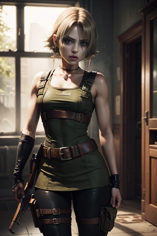 Ashley dressed as Leon from Resident Evil 4