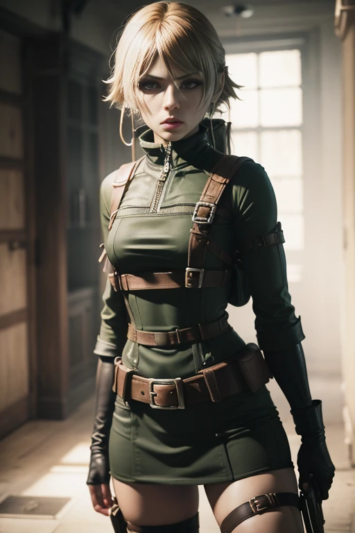 Ashley dressed as Leon from Resident Evil 4