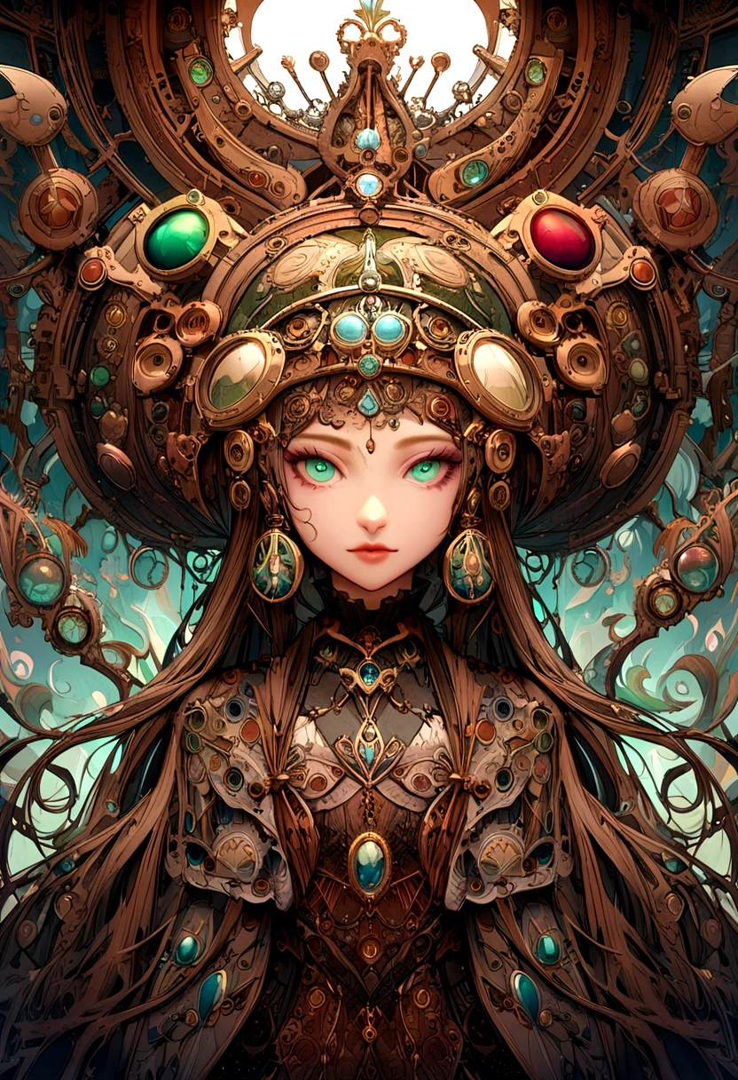 Dreamlike Art Tree Live, Colored smoke, Insane Details, steampunk detail, Intricate details, Very detailed,