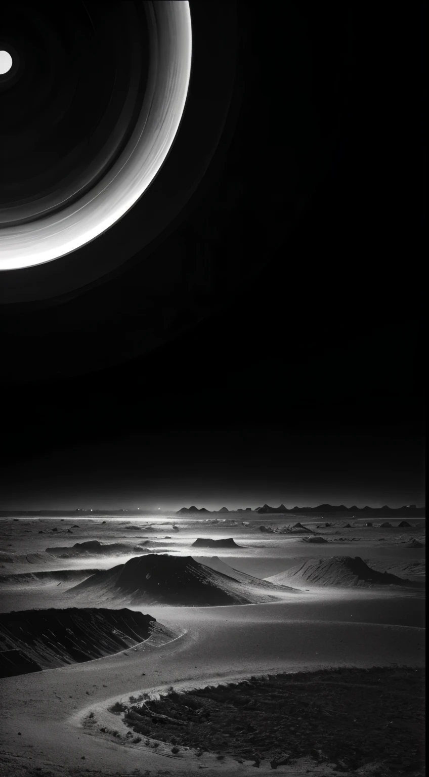 Hypnotic Dream Core,Minimalist black and white poster,Abstract Art,Apocalyptic landscape,Award-winning works,Award-winning