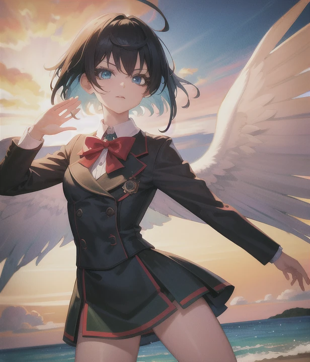 dynamic pose, himeno,short hair,eyepatch,formal, (best quality, masterpiece, RAW photo,ultra-detailed:1.2), 1girl,solo,