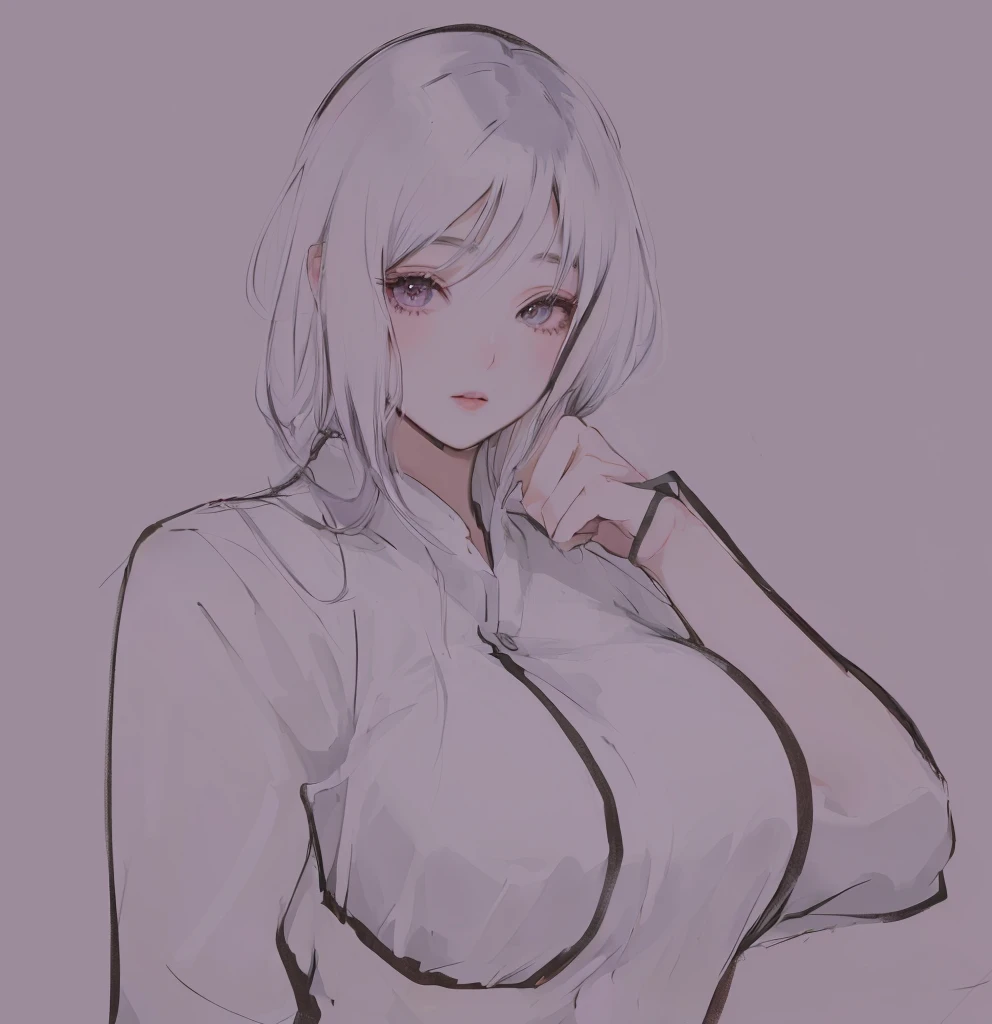 Best quality, masterpiece, ultra high res, 1girl, sexy, in the dark, deep shadow, low key, cold light, milf, dynamic light, cinematic lighting, cinematic lighting, down blouse, mature woman, middle parted hair, nsfw, natural breast, big breast, large breast,upper body, milf, nsfw, final fantasy, blonde, face closeup, face detail, red lips detail, white background, madam m