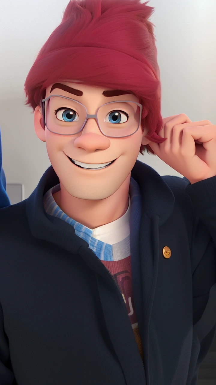 man and woman couple in Disney Pixar style, high qualiy, best qualityer