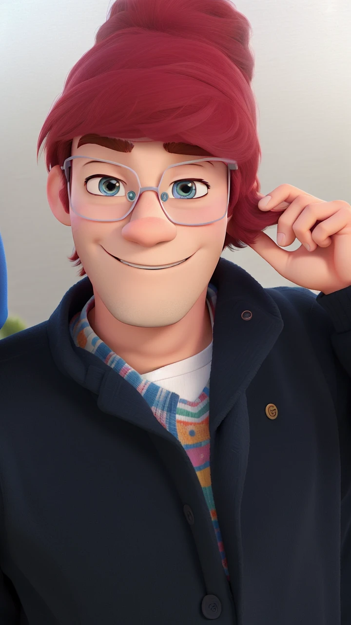man and woman couple in Disney Pixar style, high qualiy, best qualityer