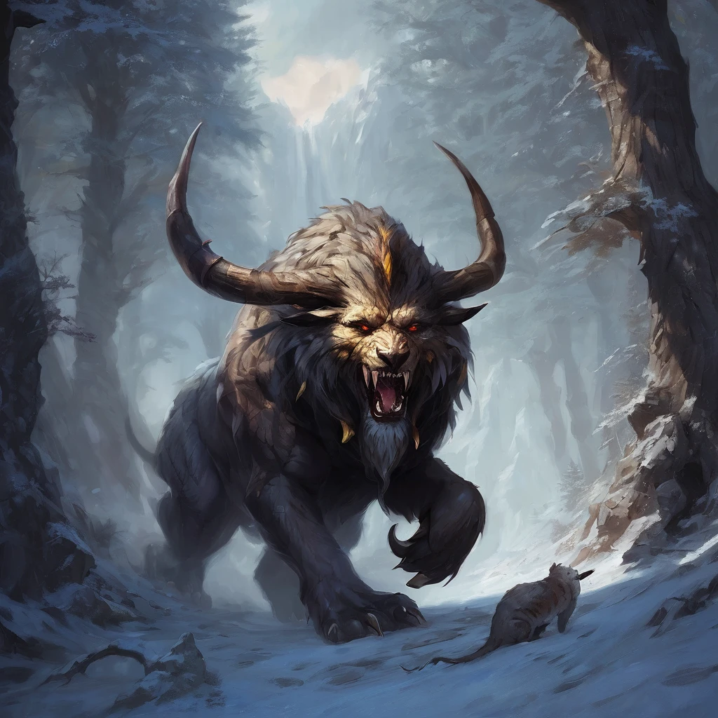 İce beast fantasy artwork