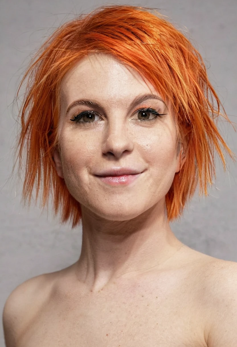 [nudity, explicit] masterpiece, 8K, realistic, photo-realistic,1girl, (curly shiny orange hair:1.2), perfect pale skin, shy little smile, green eyes, ginger, 16 yo, young, bedroom,(nude:1), professional lighting,flat chested