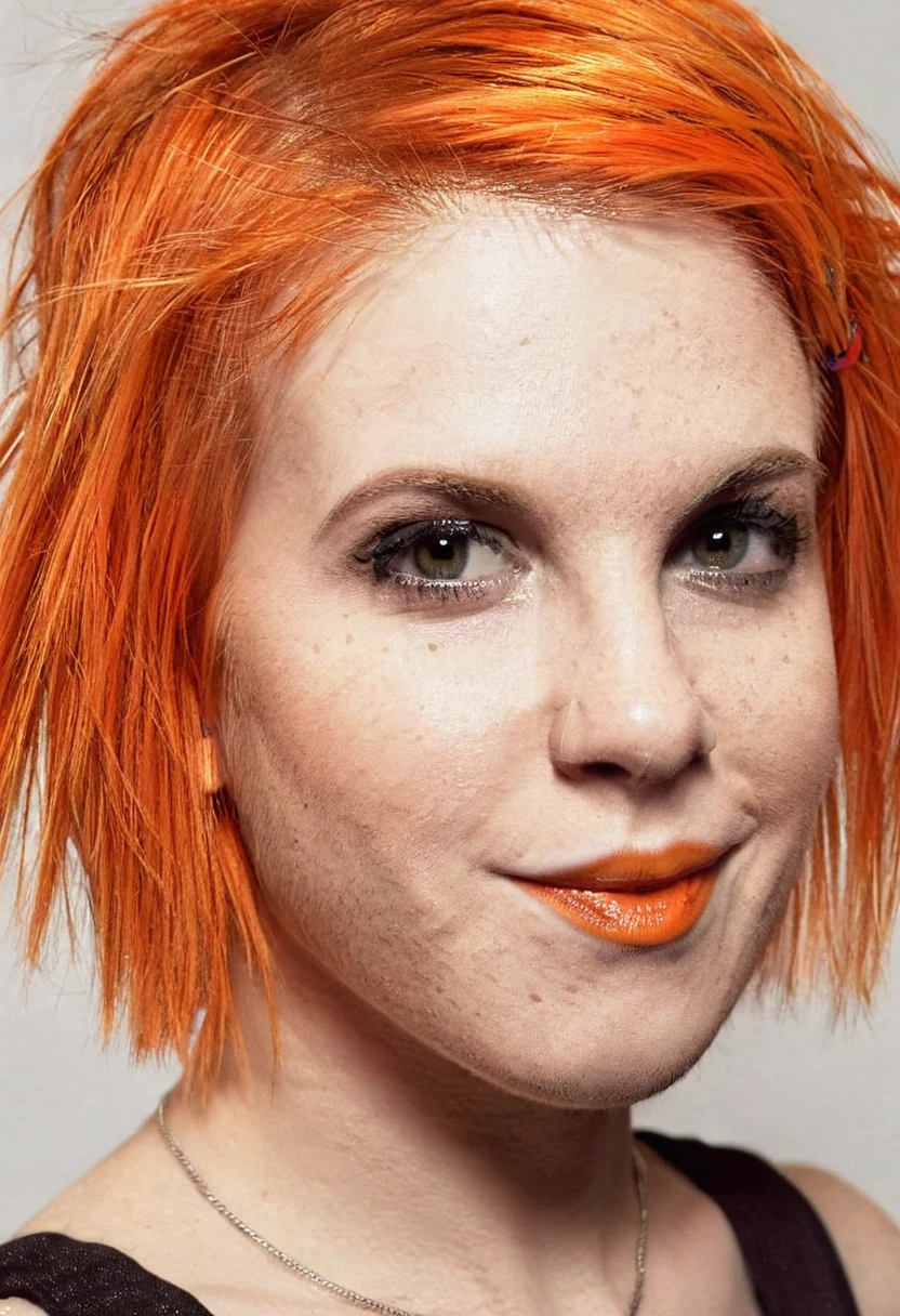 OverallDetailXL, ohwx, naked, orange hair, midriff, detailed face, detailed body