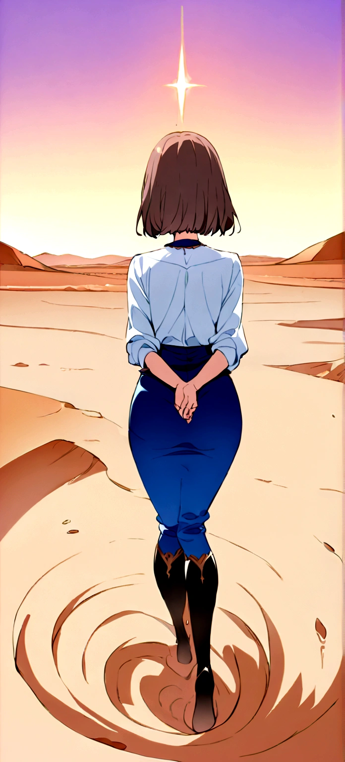 (Put your arms behind your back), (Quicksand:1.3) ,desert