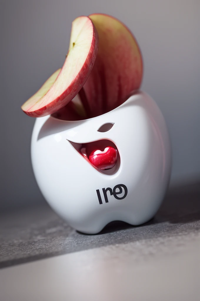 Recreate the Apple logo in the shape of a tooth