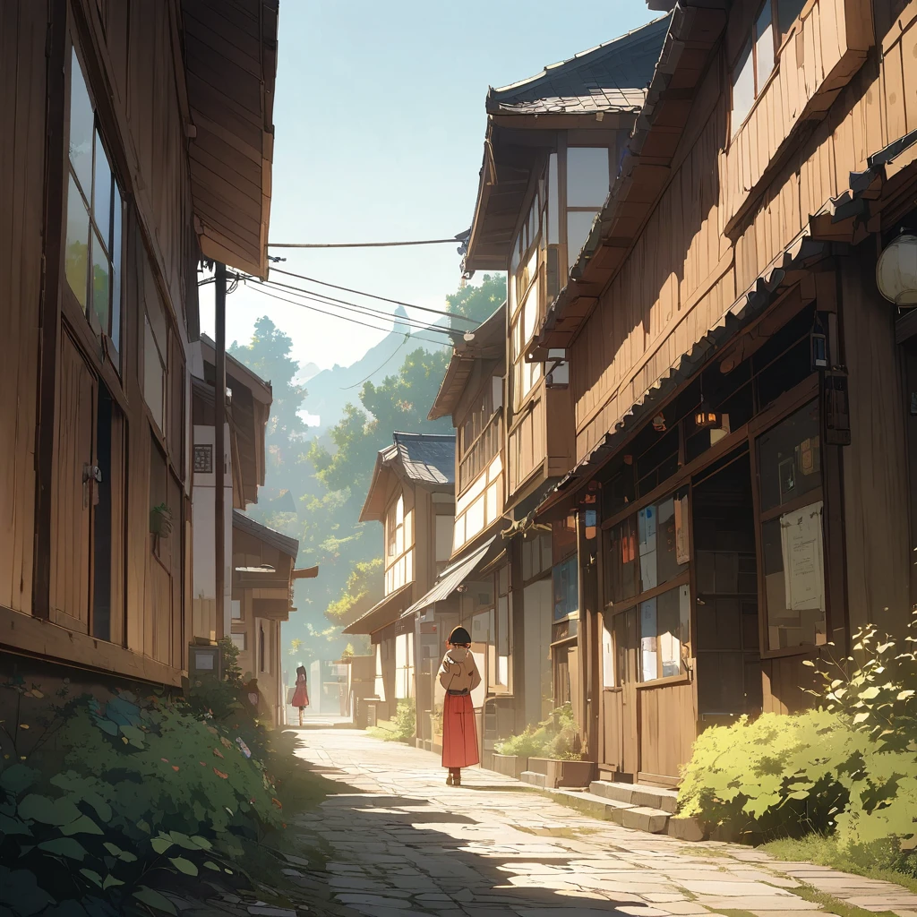 Watase Seizo style, Standing in front of a high wall，Simple line initials，Abstract art，Galactic Universe Background, ハイクオリティなmasterpiece、landscape、anime、Japanese Town、traditional town、明るい星null。BREAK ロマンチックな古い町並み, null, pixiv, Concept Art, Lofi Art Style, reflection. by Makoto Shinkai, lofi art, Beautiful anime scene, BREAK animeのlandscape, 詳細なlandscape - width 672, in style of Makoto shinkai, style of Makoto shinkai, enhanced details, BREAK,Detailed,Realistic,4k highly detailed digital art,octane render、 Bioluminescence,BREAK 8K解像度Concept Art,realism,by Mappa Studios,masterpiece,最high quality,Official Art,An illustration,ligne claire,(cool_Farbe), Perfect composition,Absurd,Fantasy,concentrated,Rule of thirds,High detail,animeーション,animeーションのスタイル、 Shine, Film lighting, god々Shining rays, Shine光, reflection光, Get closer, Lens flare, masterpiece, High Detail, 最high quality, Ultra detail, high quality, animeーション背景, animeーション壁紙, sunny, 明るい青null, Dramatic lighting, 植wood鉢, plant, wood, Grass, Cobblestone Street, hometown, hometownの町, Summer vacation, memory, 夏のmemory, homecoming、countryside、Countryside、Hometown
