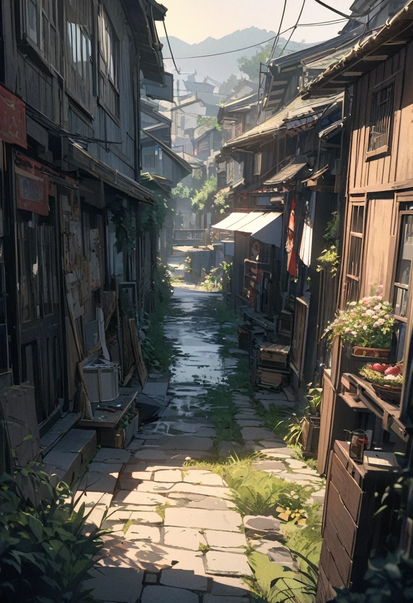 masterpiece,highest quality,ultra-detailed,high-definition background,8K,hi-res,high quality,BREAK,Water Drop,girl, japanese manga style, sketch, Watercolor Colors.ハイクオリティなmasterpiece、landscape、anime、Japanese Town、traditional town、明るい星null。BREAK ロマンチックな古い町並み, null, pixiv, Concept Art, Lofi Art Style, reflection. by Makoto Shinkai, lofi art, Beautiful anime scene, BREAK animeのlandscape, 詳細なlandscape - width 672, in style of Makoto shinkai, style of Makoto shinkai, enhanced details, BREAK,Detailed,Realistic,4k highly detailed digital art,octane render、 Bioluminescence,BREAK 8K解像度Concept Art,realism,by Mappa Studios,masterpiece,最high quality,Official Art,An illustration,ligne claire,(cool_Farbe), Perfect composition,Absurd,Fantasy,concentrated,Rule of thirds,High detail,animeーション,animeーションのスタイル、 Shine, Film lighting, god々Shining rays, Shine光, reflection光, Get closer, Lens flare, masterpiece, High Detail, 最high quality, Ultra detail, high quality, animeーション背景, animeーション壁紙, sunny, 明るい青null, Dramatic lighting, 植wood鉢, plant, wood, Grass, Cobblestone Street, hometown, hometownの町, Summer vacation, memory, 夏のmemory, homecoming、countryside、Countryside、Hometown