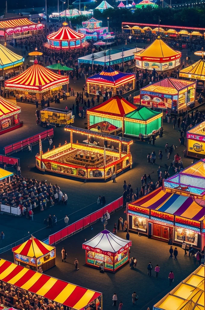 You can create an image of a fair with people 