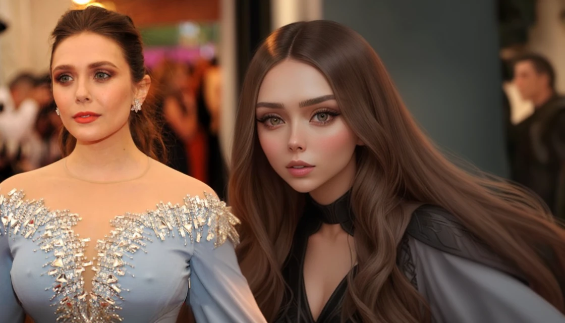 Hadise is near Elizabeth Olsen