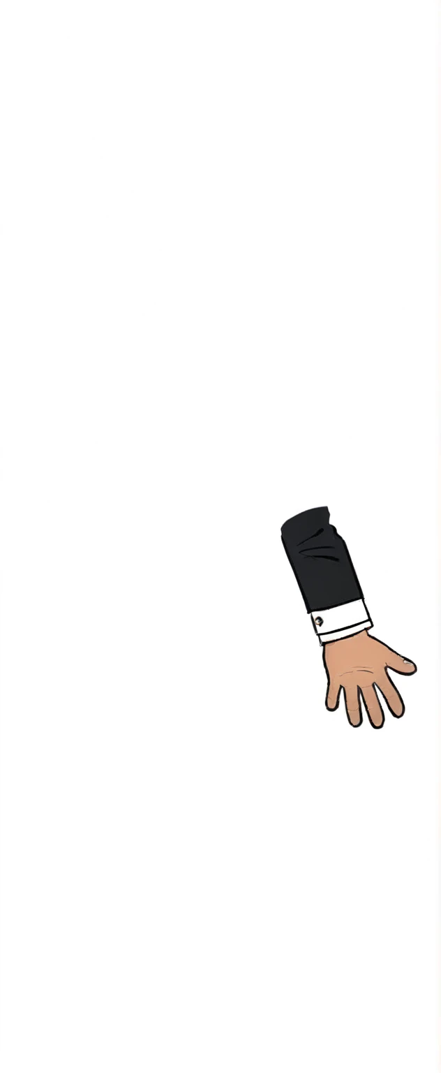 A man with a bushy beard, brunette hair but with a blonde topknot, wearing a black suit with a red tie, style cartoon (Palm) - Renan Souzones