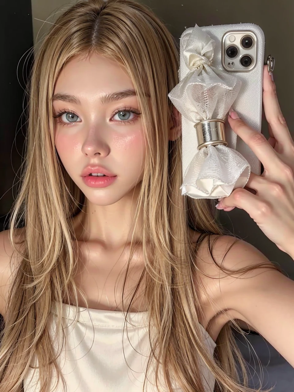 blonde woman with long hair and piercings posing for a photo, with white long hair, with long white hair, perfect white haired girl, ava max, tifa lockhart with white hair, pale porcelain white skin, anime girl in real life, with white hair, extremely light blonde hair, very light blonde hair, with long blonde hair, her hair is white