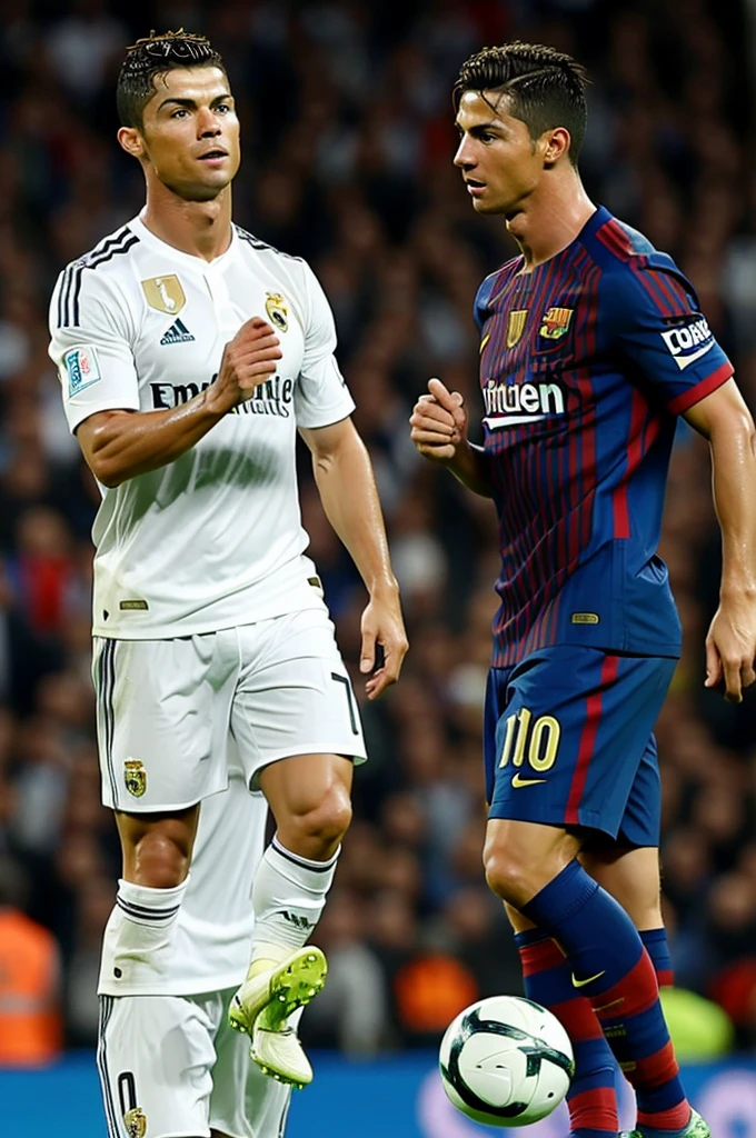 Cristiano Ronaldo in the same team as Messi together