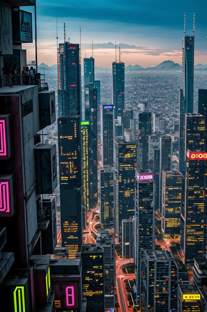 Cyberpunk mexican city
