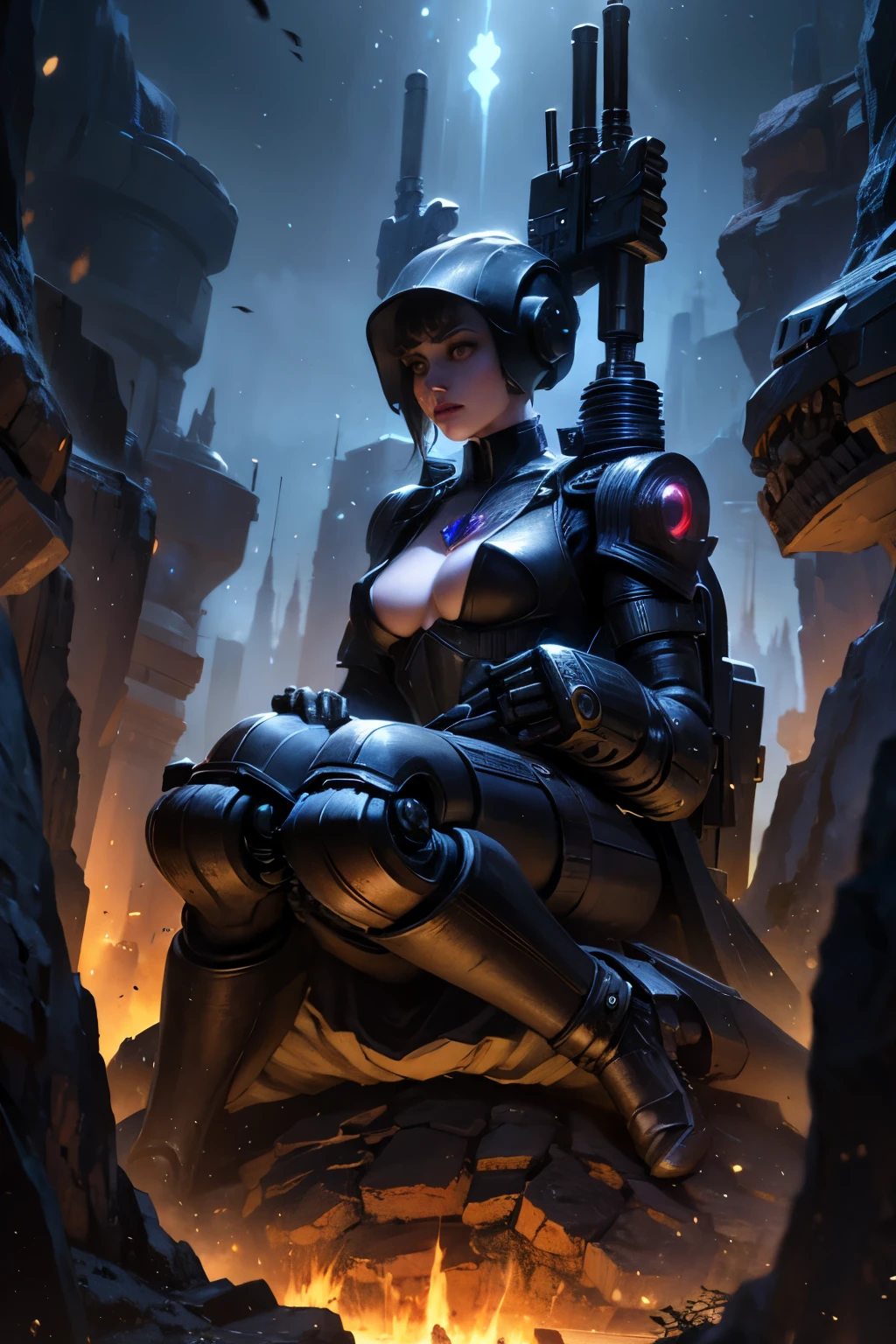 middle ages,magic,Mantis type,Robotic weapons,Dark fantasy,A baby&#39;s neck in a container filled with water,High definition,art