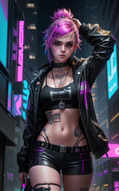 Emma Watson, there is a woman with tattoos on her body posing for a picture, hyper-realistic cyberpunk style, cyberpunk angry gorgeous goddess, cyberpunk style , hyperrealistic, cyberpunk 2 0 y. o model girl, cyberpunk art style, cyberpunk art ultrarealistic 8k, cyberpunk girl, cyberpunk beautiful girl, cyberpunk themed art, digital cyberpunk anime art, the cyberpunk girl portrait, cyberpunk digital painting