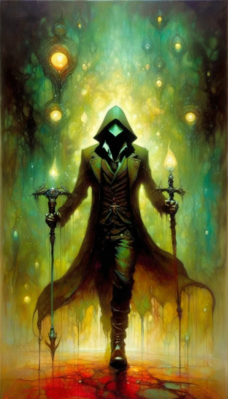 (art inspired by ben templesmith). oil painting)