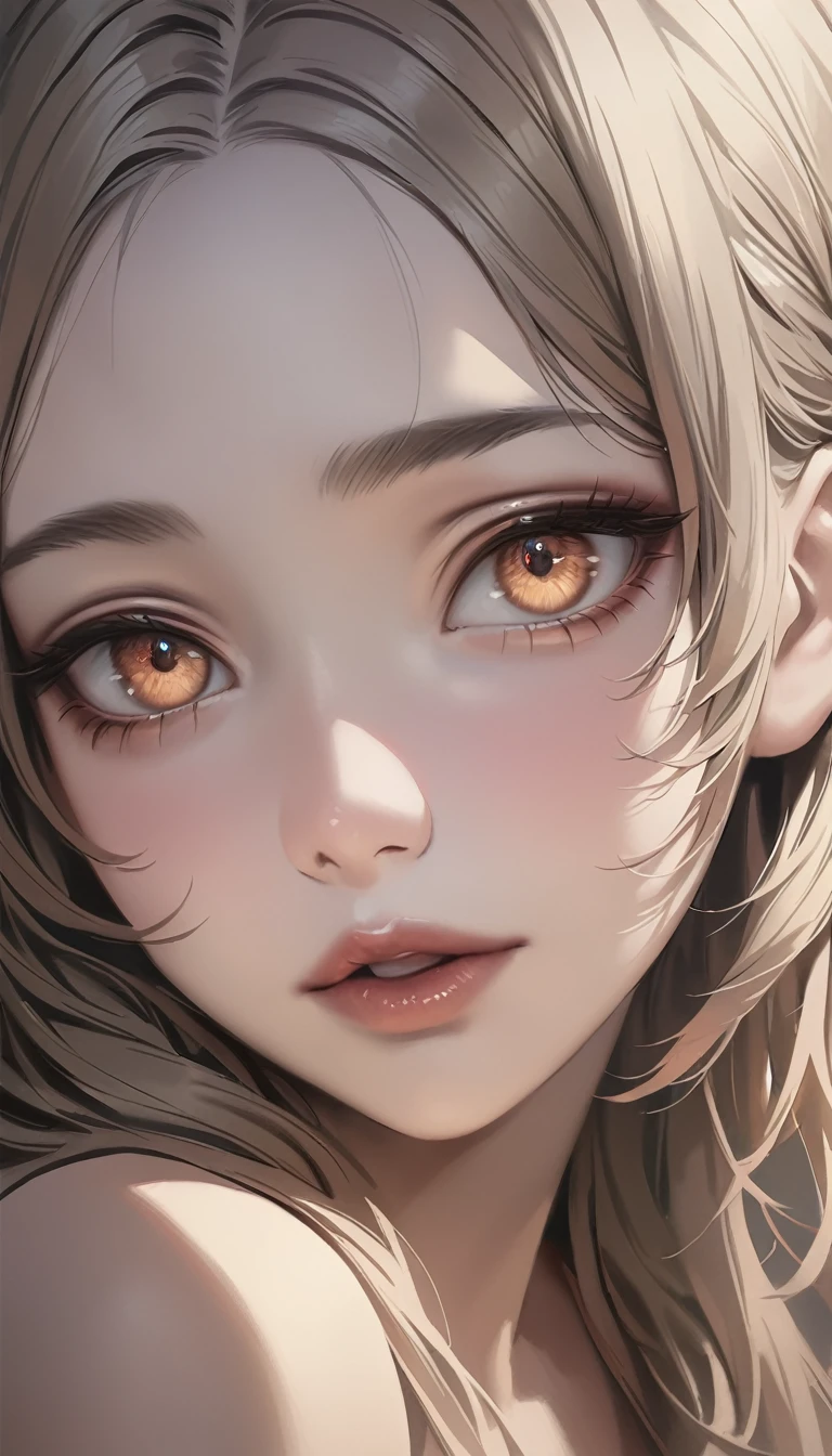 A girl, beautiful detailed eyes, beautiful detailed lips, extremely detailed eyes and face, long eyelashes, calm expression, realistic oil painting, high-resolution (4k, 8k, or masterpiece:1.2), warm and muted color tones.