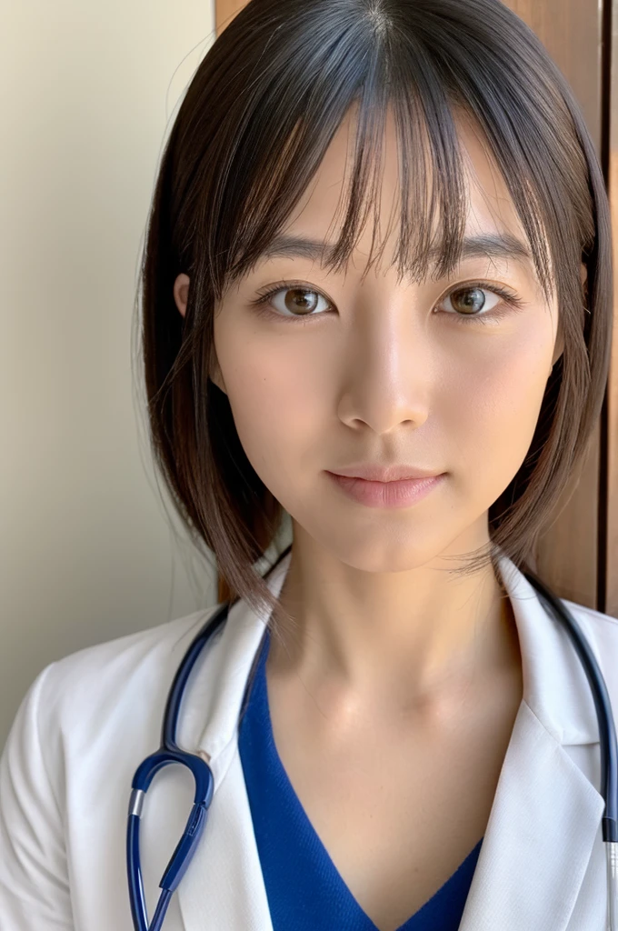 ((Highest quality)), ((masterpiece)), (detailed),Perfect Face,Japanese,Female doctor,White