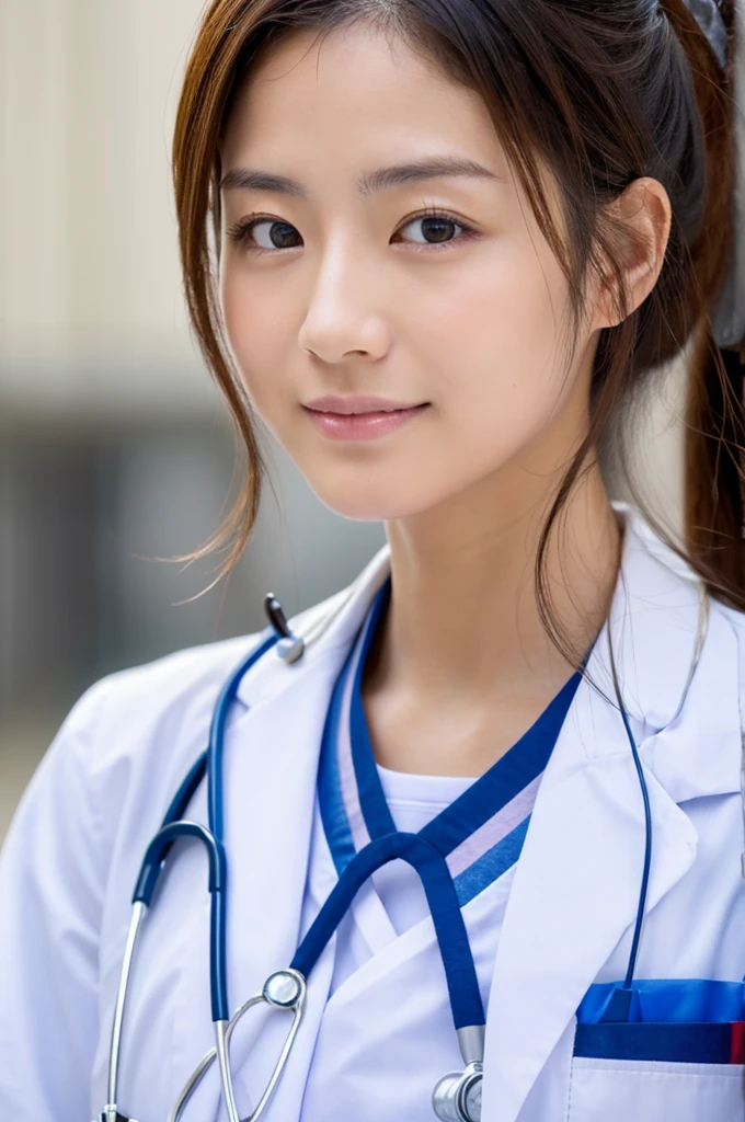 ((Highest quality)), ((masterpiece)), (detailed),Perfect Face,Japanese,Female doctor,White