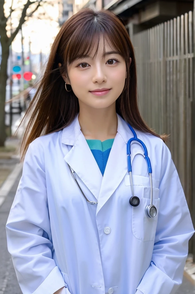 ((Highest quality)), ((masterpiece)), (detailed),Perfect Face,Japanese,Female doctor,White