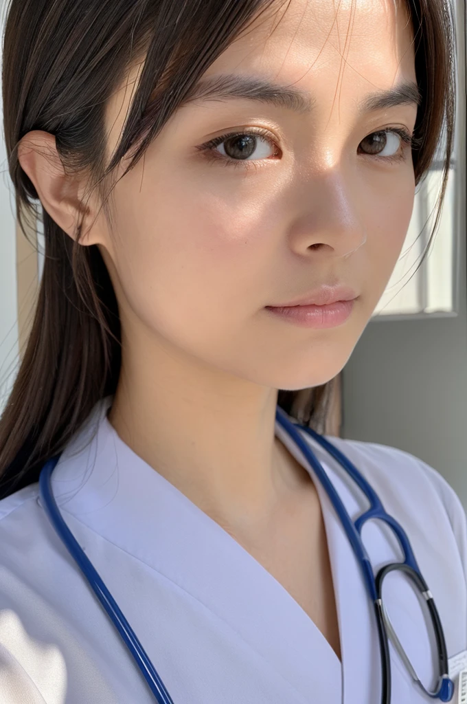 ((Highest quality)), ((masterpiece)), (detailed),Perfect Face,Japanese,Female doctor,White