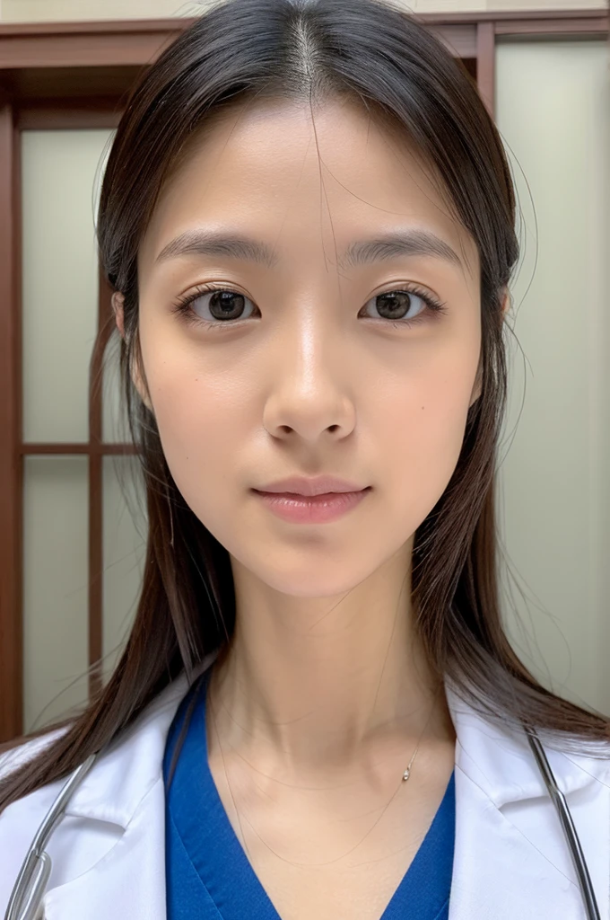 ((Highest quality)), ((masterpiece)), (detailed),Perfect Face,Japanese,Female doctor,White