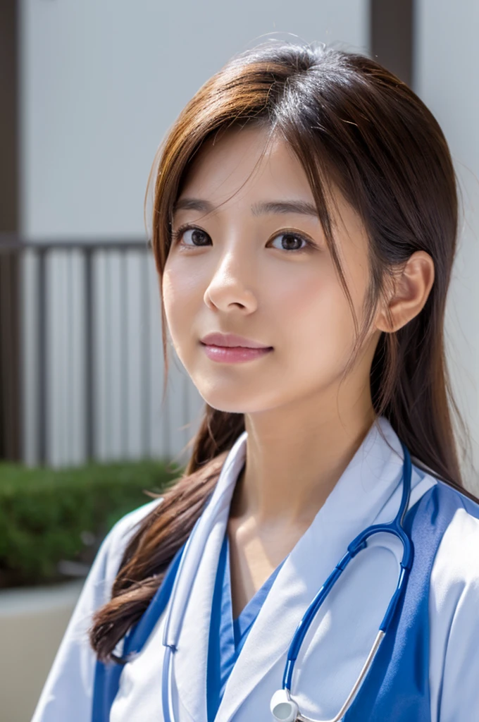 ((Highest quality)), ((masterpiece)), (detailed),Perfect Face,Japanese,Female doctor,White