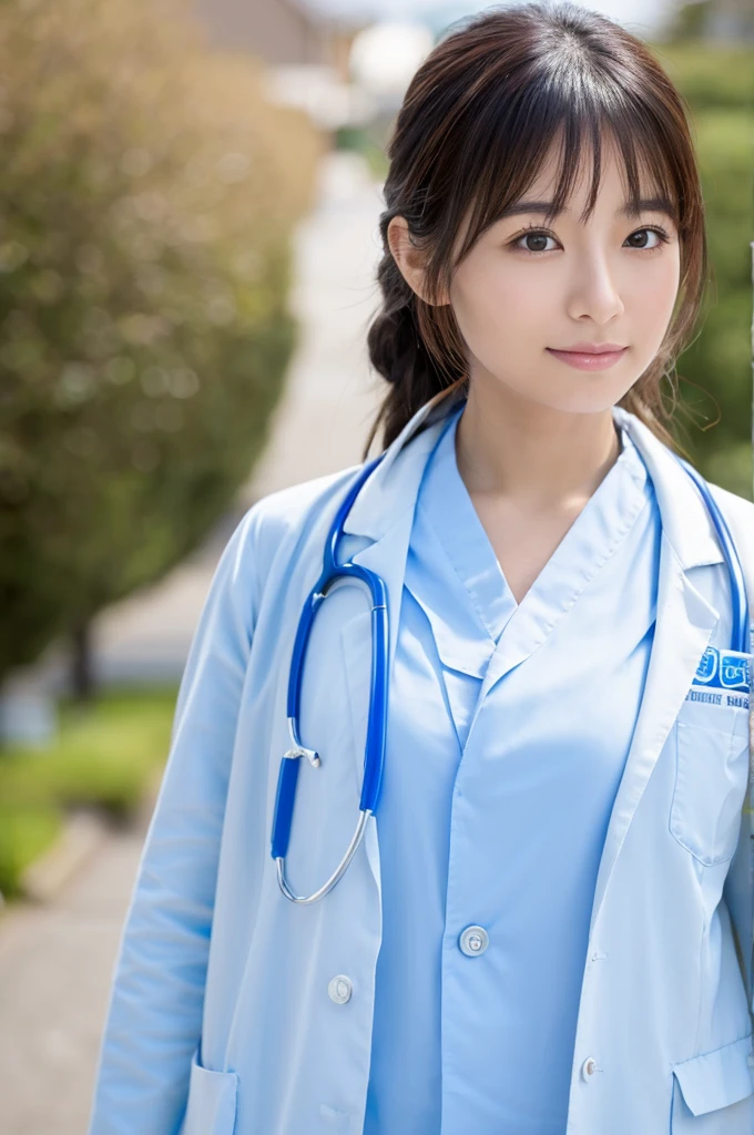 ((Highest quality)), ((masterpiece)), (detailed),Perfect Face,Japanese,Female doctor,White